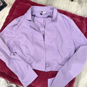 Cropped lilac H&M blazer